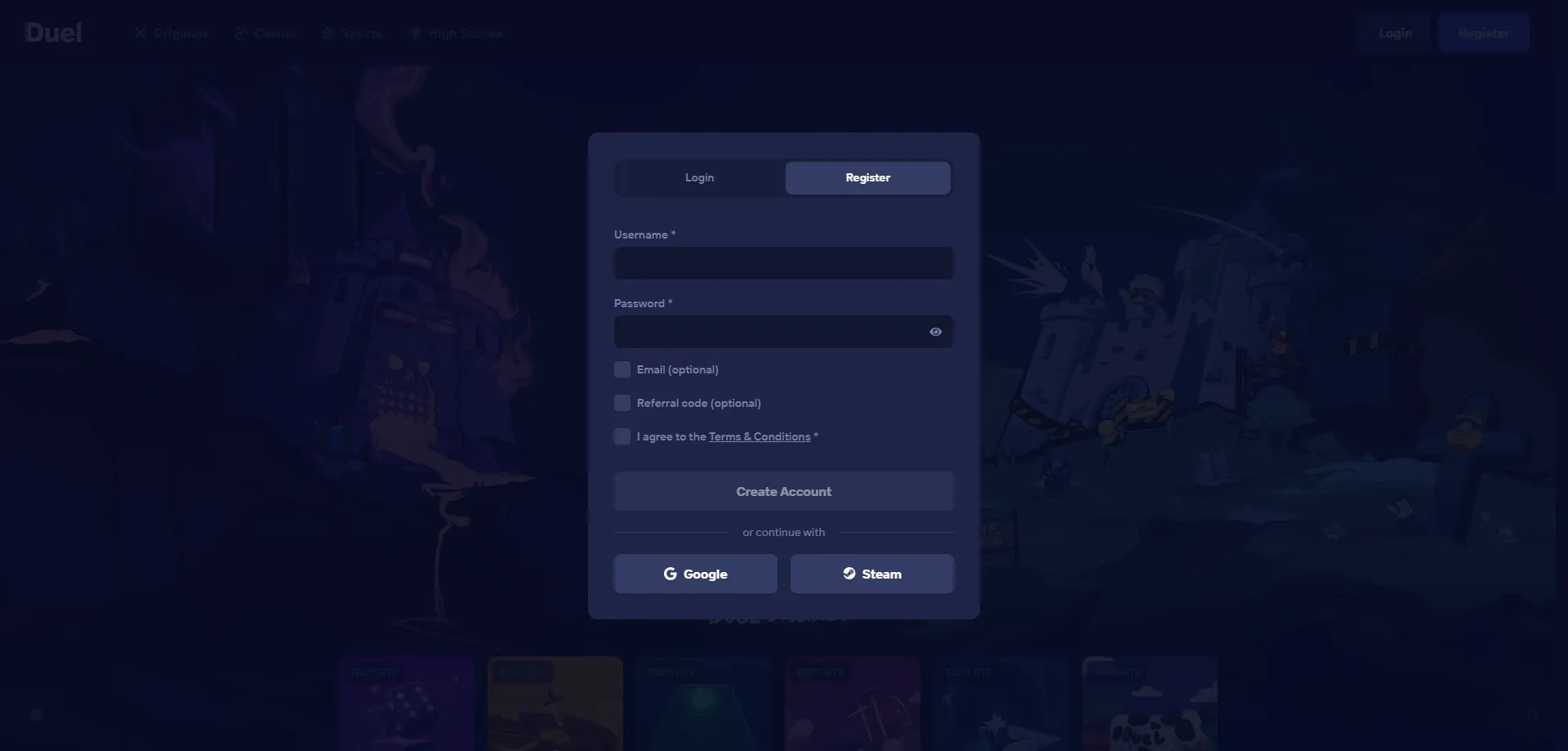 Crear cuenta en Duel Casino México — proceso de registro paso a paso